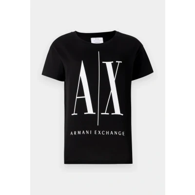 Afbeelding van Armani Exchange Tshirt print, Dames, Maat: Large, Black