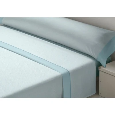 Afbeelding van Set beddengoed D&#039;Or JAZMIN Blauw Bed van 135 Franela