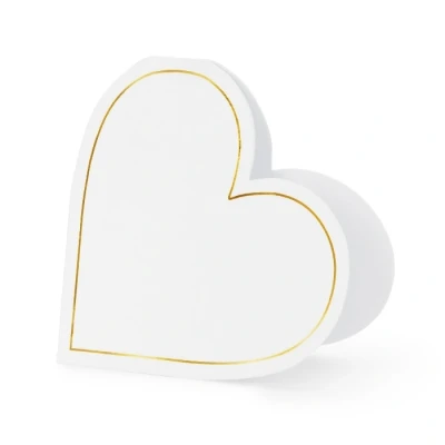 Afbeelding van Hartjes Goud &amp; Wit 10 stuks