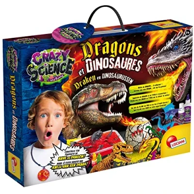 Afbeelding van Lisciani FR89390, Crazy Science Dragons and Dinosaurs educatief spel wetenschappelijk grappig vanaf 8 jaar, eenheidsmaat
