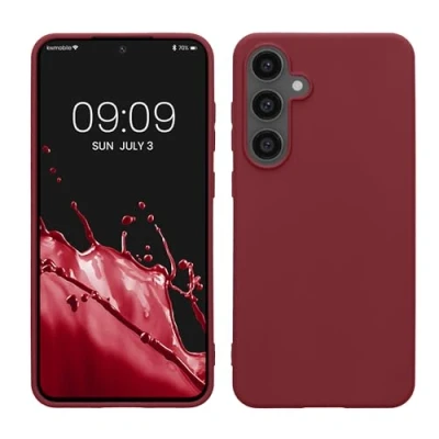 Afbeelding van kwmobile telefoonhoesje geschikt voor Samsung Galaxy S24 FE Hoesje smartphone Back cover in bordeaux violet