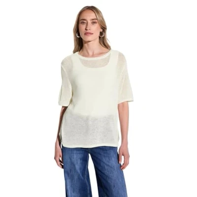 Afbeelding van Street One Tshirt basic, Dames, Maat: 44, Off white
