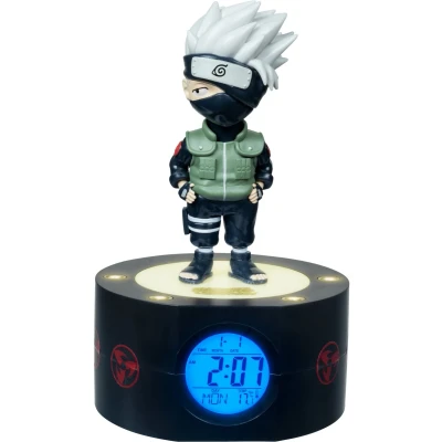 Afbeelding van Teknofun NARUTO SHIPPUDEN licentie KAKASHI Verlichte wekker Digitale 18 cm Zwart, grijs, groen, marineblauw Werkt met 3 x AAA/USB kabel (meegeleverd) Blauw Vanaf 6 jaar oud