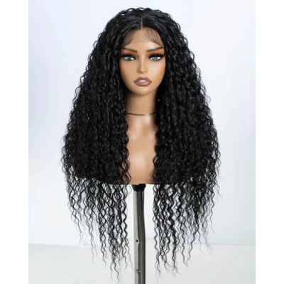 Afbeelding van Style Icon Lace Front Pruik 28 Duim Krullend Synthetische Baby Haar Pruiken Voor Vrouwen Hittebestendige Vezel