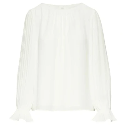 Afbeelding van s.Oliver Black Label MIT PLISSEEÄRMELN Blouse, Dames, Maat: 42, Ecru