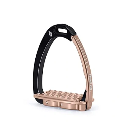 Afbeelding van Tech Stirrups Venice Evo Stijgbeugels voor dames of herensex zwart/roségoud maat:12