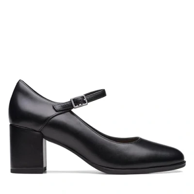 Afbeelding van Clarks Freva55 Leren schoenen met riem in Zwart, 39 EU