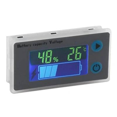 Afbeelding van DollaTek batterijcapaciteitsmonitor, 10 100 V, programmeerbaar batterijniveau , spanning temperatuurmeter, 12 24 36 48 LCD display, percentage indicator, tester, elektrische hoeveelheidsdetector.