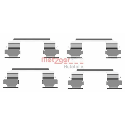 Afbeelding van METZGER 109 1686 Accessoireset, schijfremblok NISSAN: X Trail (T30) 2.2 DCi, dCi FWD, 2.5 4x4, 2.0, 2.0 Di 4x4