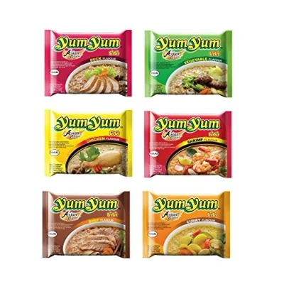 Afbeelding van Pamai Pai 30 x 60 g YumYum Instant noedelsoepen, 6 lekkere soorten, Yum Chicken Beef Duck