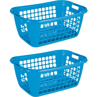 Afbeelding van Sunware Basic Wasmand Blauw 65 cm Set van 2 stuks