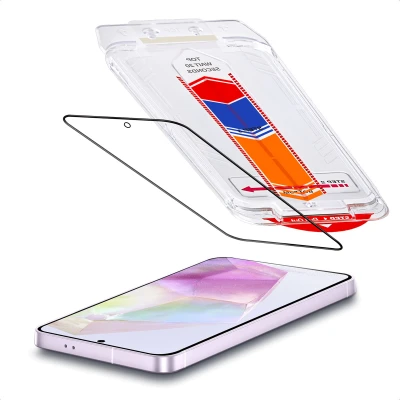 Afbeelding van screenprotector Samsung Galaxy A35: Accezz glas met anti dust applicator
