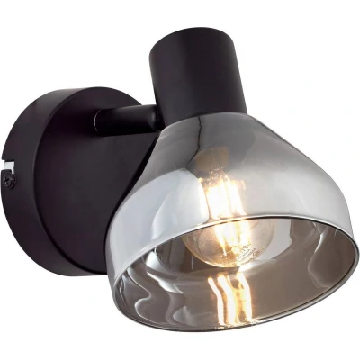Afbeelding van Leen Bakker Brilliant Wandspot Reflekt Zwart Wandlampen Glas