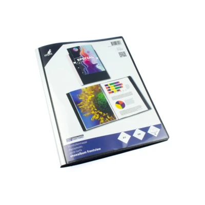 Afbeelding van Kangaro showalbum A4 PP 10 insteektassen zwart met insteek K 3015 0
