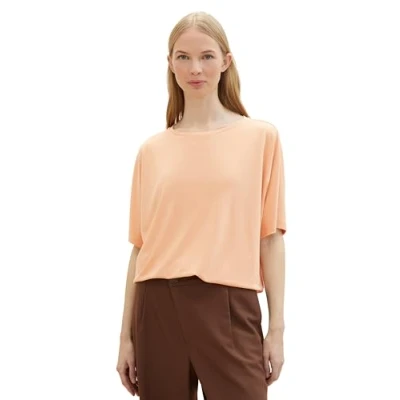 Afbeelding van TOM Tailor MIT Rundhalsausschnitt Tshirt basic, Dames, Maat: XL, Light coral