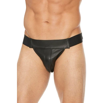 Afbeelding van Effen Leren Front Jock Strap L/XL