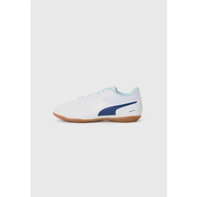 Afbeelding van Puma Truco III Unisex Zaalvoetbalschoenen voor kinderen, Maat: 35.5, White/aqua fizzy light Hoogwaardig imitatieleer