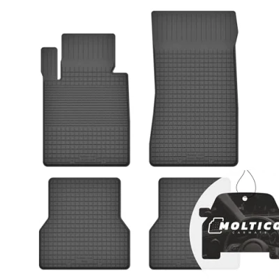 Afbeelding van Rubberen matten met rand auto vloermatten rubber automatten precies passend 4 delige set geschikt voor Mini Cooper I R50 2001 2006
