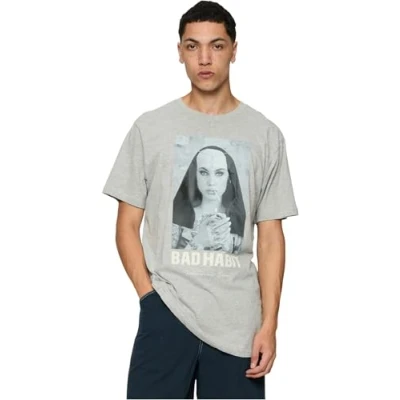Afbeelding van Mister Tee Bad Habit Heren T shirt L Grijs