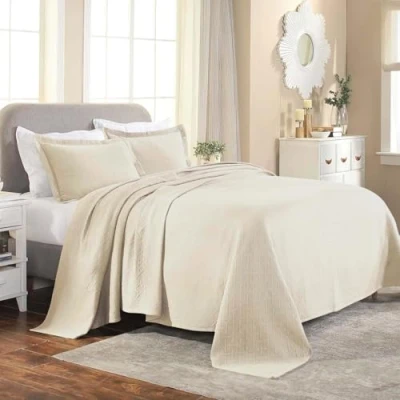 Afbeelding van Superior Sprei met kussenslopen, katoen, ivoor, queensize