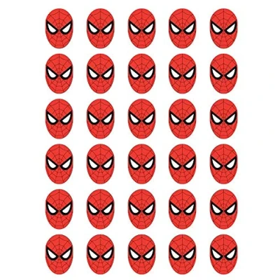 Afbeelding van 30 Spiderman Cupcake Toppers Eetbare Wafel Papier Fairy Cake Verjaardagstaarten