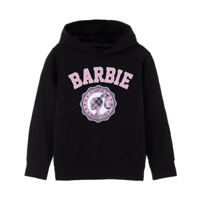 Afbeelding van Barbie meisjes zwarte hoodie Geruit collegiaal ontwerp Officiële merchandise Comfortabel en stijlvol sweatshirt voor modieuze