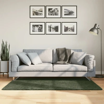 Afbeelding van Vloerkleed HUARTE laagpolig zacht wasbaar 80x150 cm bosgroen