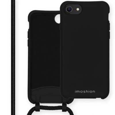 Afbeelding van Apple iPhone 7 Hoesje Siliconen en TPU (zacht) iMoshion Softcase/Koordhoesje/Backcover Zwart Telefoonhoesje