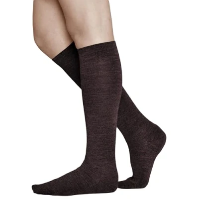 Afbeelding van VITSOCKS 80% Merino Wollen Winter Kniekousen Dames, Warme Lange Sokken, Zacht Ademend, bruin, 35 38