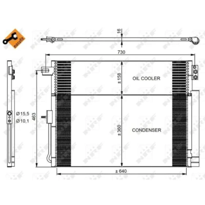 Afbeelding van Condensor, airconditioning NRF 350038