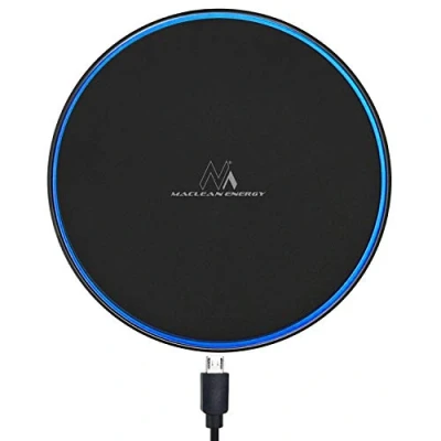 Afbeelding van Maclean MCE250 Qi inductief laadstation voor compatibele apparaten, draadloze oplader, laadpad snel opladen (zwart)