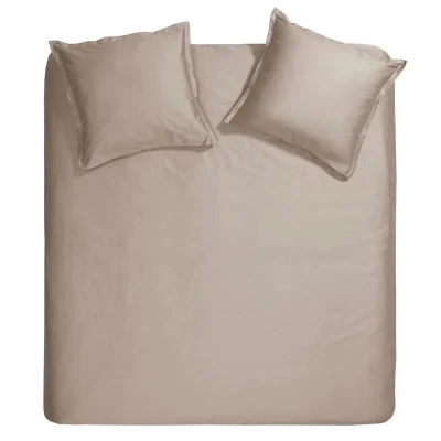 Afbeelding van Dekbedovertrek Cinderella Taupe Satijn 200 x / 220 cm 2 Persoons