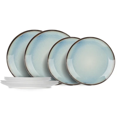 Afbeelding van Cosy &amp; Trendy Bordenset Fez Blauw 8 Delig 4 personen