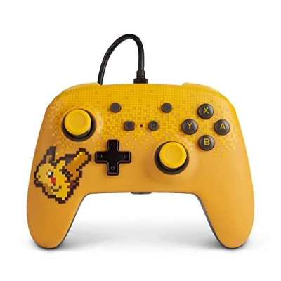 Afbeelding van KEEPXYZ Pokemon Verbeterde bekabelde controller voor Nintendo Switch, Pixel Pikachu, gamepad, bedrade videogame controller, Switch