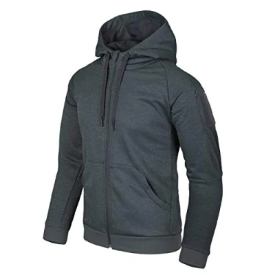 Afbeelding van Helikon Tex Urban Tactisch Capuchon Trui Full Zip Melange Zwart Grijs maat L
