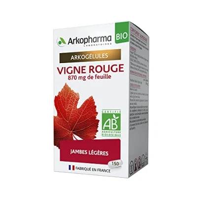 Afbeelding van Arkopharma Vitiven Rode Wijnstok Bio voor de Goede Doorbloeding en Vermoeide Benen te Verminderen 150 Capsules 3 per Dag