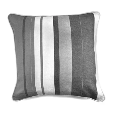Afbeelding van Fusion Whitworth Stripe 100% Katoen Gevuld Kussen 43x43 cm in Grijs