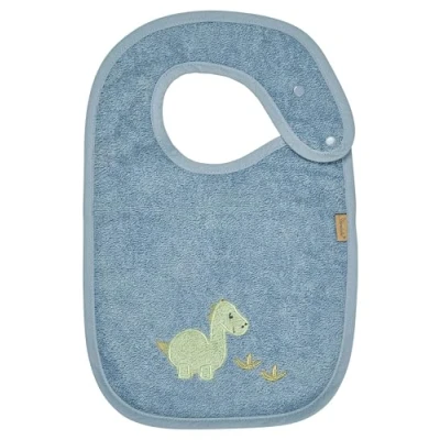 Afbeelding van Sterntaler Slabbetje Dino Rexi met drukknoop blauw
