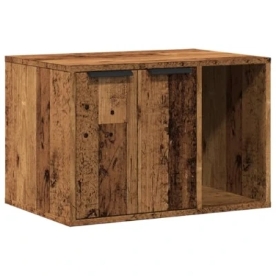 Afbeelding van vidaXL Kattenbakkast 60x40x40 cm bewerkt hout oud houtkleurig