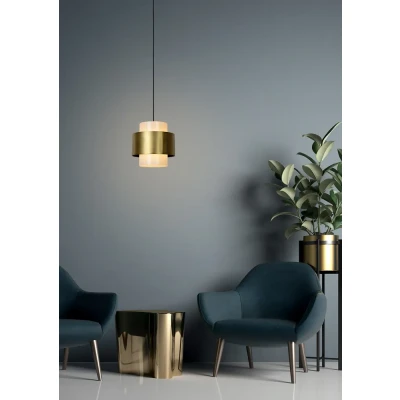 Afbeelding van Lucide FIRMIN Hanglamp Ø 30 cm 1xE27 Mat Goud / Messing