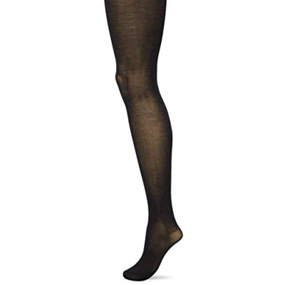 Afbeelding van Nur Die Bamboe panty 60 DEN ondoorzichtig &amp; zacht zijdeachtig matte look, brede comfortabele band van gerecycled garen voor dames, zwart, S