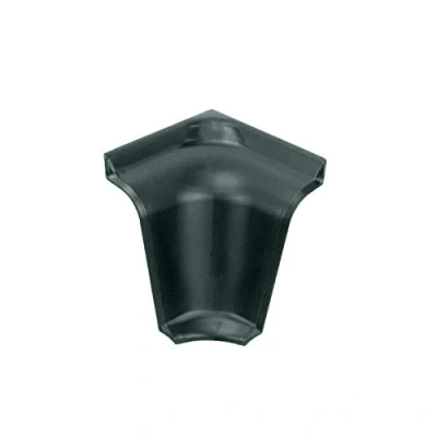 Afbeelding van DQ PP 1 x afdekprofiel binnenhoek, zwart, 38 50 mm, pvc, keukenstrip voor het werkblad, in de keuken, wandafsluitprofiel, tafelbladprofiel