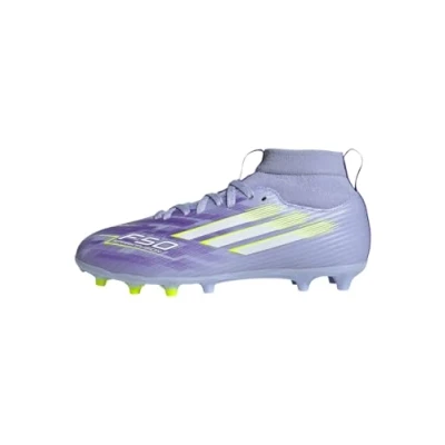 Afbeelding van adidas Performance F50 Sparkfusion League Unisex Voetbalschoenen met kunststof noppen voor kinderen, Maat: 35.5, Violet tone/lucid lemon/purple rush