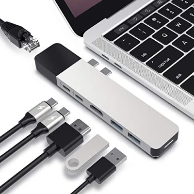 Afbeelding van HYPER GN28N SILVER USB C dockingstation Geschikt voor merk: Apple C® Power Delivery