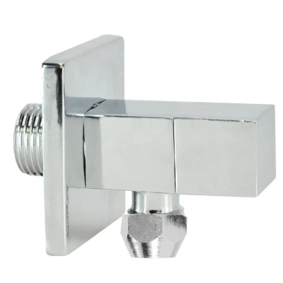 Afbeelding van Xellanz Square hoekstopkraan+rozet 1/2&#039;&#039;x3/8&#039; chroom