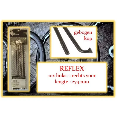 Afbeelding van Miche Spaak+nip. 10x LV+RV REFLEX zwart