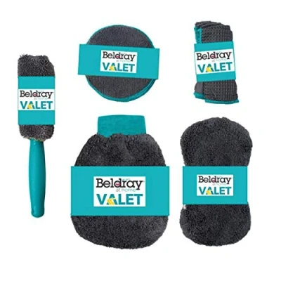 Afbeelding van Beldray® LA082190EU7 9 Piece Car Cleaning Set Includes Wheel Brush, Pads, Mitt, Sponge and Cloths Microfibre