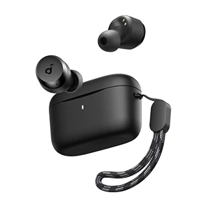 Afbeelding van soundcore by Anker A20i True Wireless Earbuds, draadloze Bluetooth hoofdtelefoon, 5.3, 28 uur speeltijd, waterbestendig, 2 microfoons met AI, hoofdtelefoon afzonderlijk te gebruiken, zwart