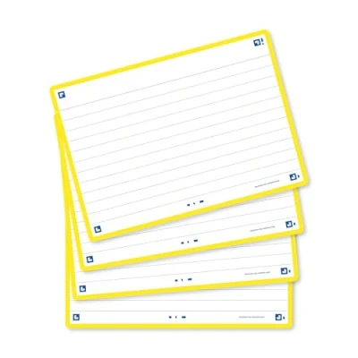 Afbeelding van Oxford Flash 2.0 Flashcards Gelijnd A6 Gele rand 80 stuks