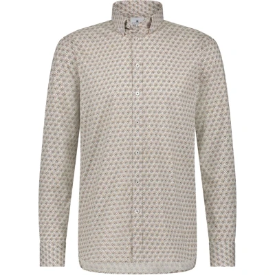 Afbeelding van State Of Art Overhemd Print Figuren Multicolour maat L Heren met Regular fit Pasvorm Stretch